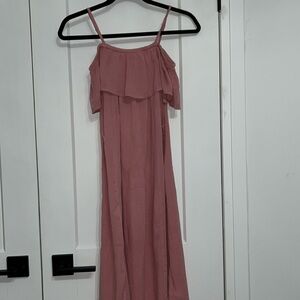 ICHI Elegant Cedar Rose Midi Dress